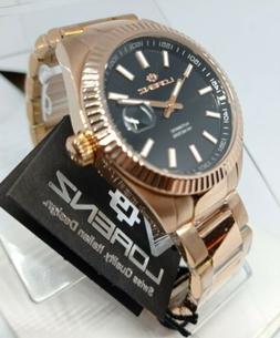 O Uomo Lorenz,automatico Meccanico,21 Rubini,pvd Oro Rosa,el