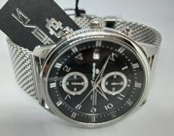 O Uomo Lorenz,chrono,nero,cinturino Bracciale Acciaio Milane