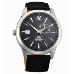 O Orient Uomo Cinturino In Pelle Nero Automatico Analogico D