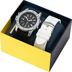 O Uomo + Cinturino Nautica N83 Napgcs006 Silicone Bianco Ner