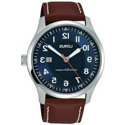 O Uomo Lorus Classic Solo Tempo Cinturino Pelle Marrone Rh94