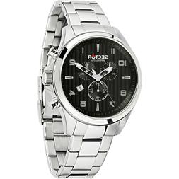 O Uomo Cronografo In Acciaio Cassa 48 Mm Quadrante Nero 180