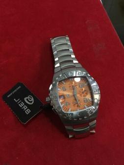 O Uomo Breil Cronografo, In Acciaio Quadrante Arancio