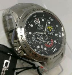 O Uomo Lorenz,cronografo,tachymeter,nero,bracciale Acciaio,s