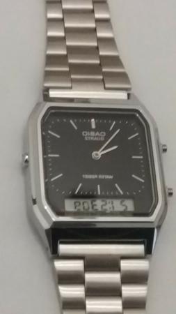 O Uomo Donna Casio Analogico - Digitale Al Quarzo Fondo Nero