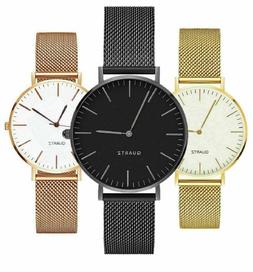 O Uomo-donna Maglia Milano Classico Elegante Cinturino Accia