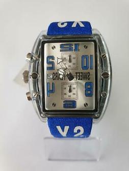 O Uomo Donna Sy6110m/08 Cronografo Pelle Blu Originale Moda