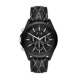 O Uomo Armani Exchange Drexler Ax2628 Chrono Vera Pelle Nero