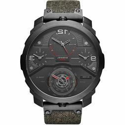 O Uomo Diesel Dz7358 Machinus Acciaio Nero/tessuto 55mm Con 