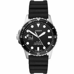 O Uomo Fossil Fb-01 Fs5660 Silicone Nero Sub 100mt Vintage