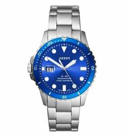 O Uomo Fossil Fb-01 Fs5669 Bracciale Acciaio Blu Vintage