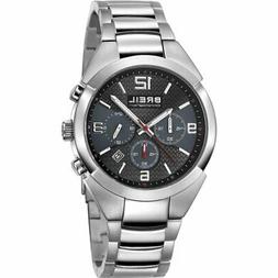 O Uomo Breil Gap Tw1275 Chrono Bracciale Acciaio Carbon Look