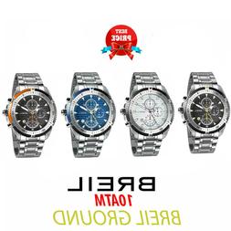 O Uomo Breil Ground Edge Chrono Bracciale Acciaio Nero Bianc