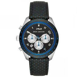O Uomo Michael Kors Keaton Mk8706 Chrono Vera Pelle Nero