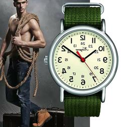 O Uomo Kingou Analogico In Nylon Verde E Beige Quarzo Milita