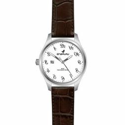 O Uomo Laurens Ls 30164bb Pelle Marrone Bianco Classico 42mm