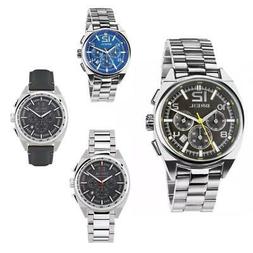 O Uomo Breil Master Chrono Bracciale Acciaio Pelle Sub 100mt