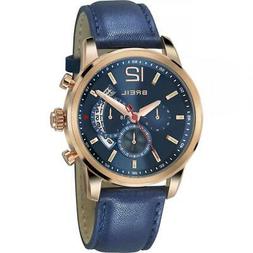 O Uomo Breil Miglia Tw1373 Chrono Vera Pelle Blu Ros&egrave; Sub 1