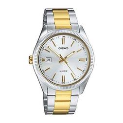O Uomo Casio Mtp-1302sg-7a Bicolore Acciaio E Oro Con Datari