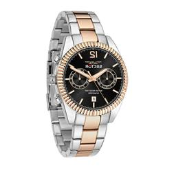 O Uomo Multifunzione Acciaio Bicolore 41 Mm Quadrante Nero 2