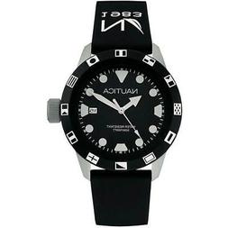 O Uomo Nautica Nai09509g Silicone Nero Sub 50mt