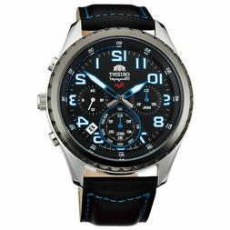 O Orient Uomo Nero Al Quarzo Analogico Da Polso Watch Cronog