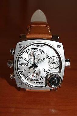 O Uomo Oversize Dual Time Bussola Con Bracciale In Pelle