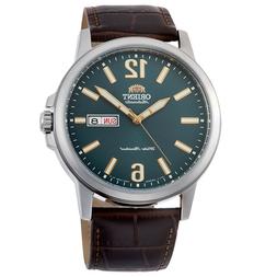 O Orient Uomo Pelle Marrone Automatico Analogico Da Polso Wa