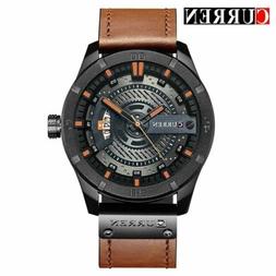 O Uomo Pelle Quarzo Polso Orologi