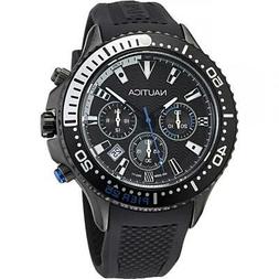 O Uomo Nautica Pier 25 Napp25f17 Chrono Silicone Nero Sub 20