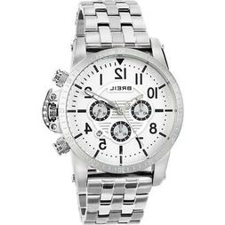 O Uomo Breil Pilot Tw1502 Chrono Bracciale Acciaio Oversize 