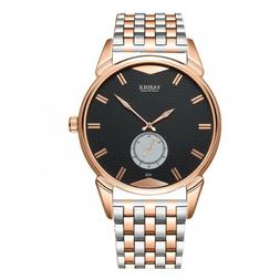 O Uomo Rame Polso Al Quarzo In Acciaio Analogico Nero Watch 