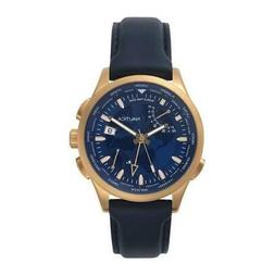 O Uomo Nautica Shanghai Napshg002 Gmt Vera Pelle Blu Ros&egrave; F