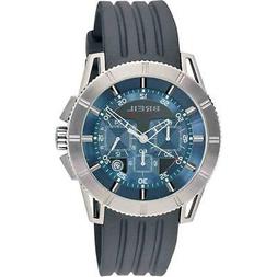 O Uomo Breil Tribe Blocks Tw0440 Chrono Silicone Grigio Blu 