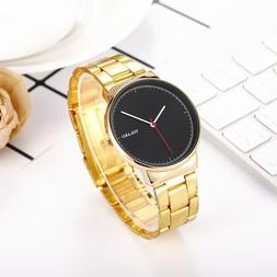 O Uomo Yolako Dorato Quadrante Nero Analagico Elegante Accia