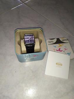 O Vintage Fossil Fs4770 Uomo Cinturino Blu Cassa Rettangolar