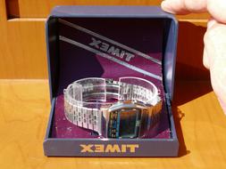 O Vintage Lcd Timex Quartz Dual Time Con Scatola
