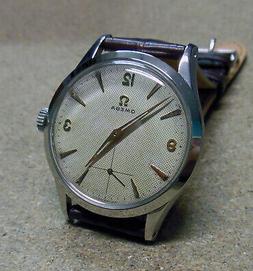 O Omega Watch Cassa 3pz In Acciaio -manuale - 1953- 35 Mm- C