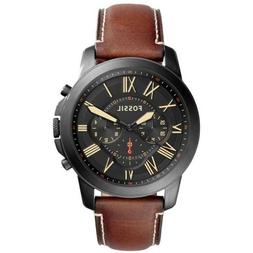 O Fossil Watch Fs5241 Grant Cronografo Acciaio Pelle Marrone