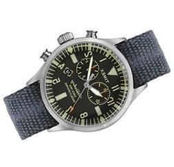 O Waterbury Chrono Acciaio 42mm Acciaio Nero Cint. Tess. Avi