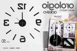 O Da Parete Adesivo &Oslash;50 Cm Nero Moderno Bassorilievo Mmy 55