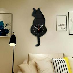 O Gatto Forma Acrilico Silenzioso Pendolo Casa Decor