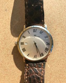 O Philip Watch Uomo Con Cinturino In Cuoio