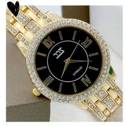 O Polso Zcc 13 Donna Quarzo Acciaio Moda Brillantini Dorato 