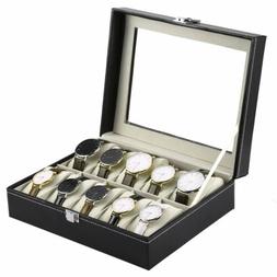 Scatola Portaorologi Custodia Box In Pelle 10 Orologi Gk