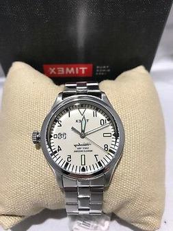 TIMEX QUADRANTE BIANCO CINTURINO IN ACCIAIO   - GIOIELLERIA 