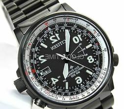 Citizen Radiocontrollato Pilot Acciaio Ip Nero Eco-Drive Sol