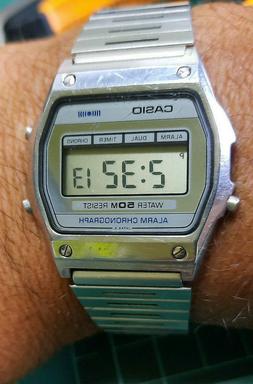 Rare Casio WS-71 module 145 WR50 allarm chronograph LCD Japa