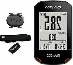 Bryton Rider 320T Ciclo Computer GPS, Display 2.3" con Senso
