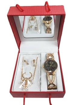O Anello Orecchini Collana Cofanetto Specchio Dorato Lac